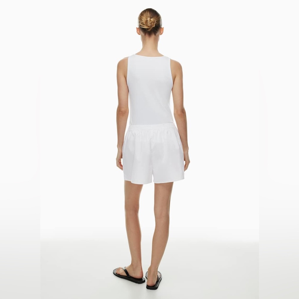 Aritzia Babaton Deakins Short - Ablaze Orange Relaxed High Rise Cotton Shorts - Picture 8 of 12